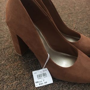 Brown high heels
